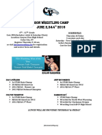 2016 Wrestling Camp Flyer