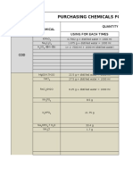 Chemicals For Testing Cod, Bod, Ss