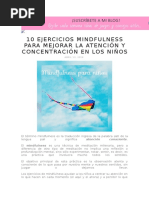 10 Ejercicios Mindfulness Para Mejorar La Atención y Concentración en Los Niños