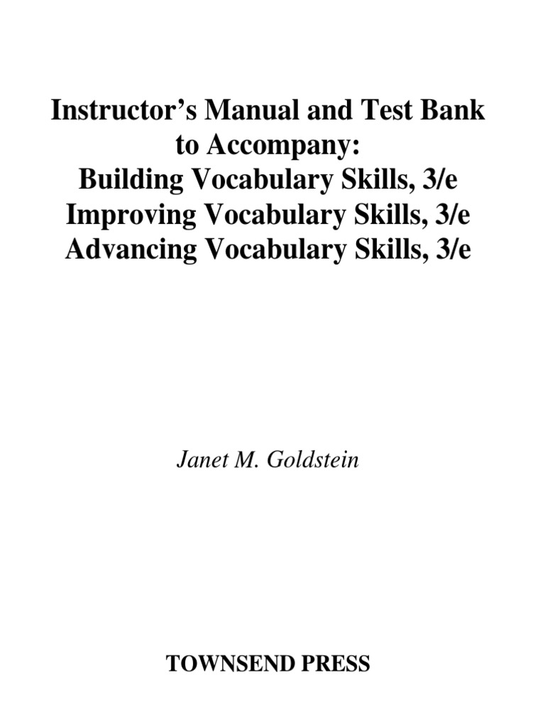 Avskills Teachers Manual | PDF | Books | Vocabulary