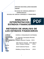 Análisis financieros de la Universidad Nacional Jorge Basadre Grohmann