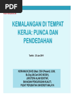 Tajuk 1 Kemalangan Di Tempat Kerja (Punca Dan Pendedahan) PDF