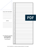 012 - April Calendar - List and Goals PDF