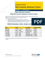 PASS Timetable - Banking Finance