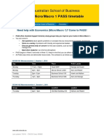 Micro/Macro 1 PASS Timetable: Australian School of Business