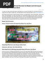 Pengiriman Waktu Sholat Otomatis Ke Masjid Jami Al-Inaayah Kota Bogor ProvJawa Barat