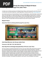 Pengiriman Waktu Sholat Dan Adzan Ke Masjid Al-Hasan Slahung KabPonorogo ProvJawa Timur