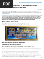 Pengiriman Jam Digital Masjid Ke Masjid Miftahul Jannah Compreng KabSubang ProvJawa Barat