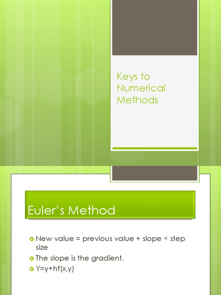 Keys to Numerical Methods Explained | PDF