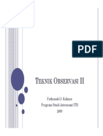Teknik Observasi II - FDR PDF