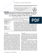 Model Predictive Control and Stability Analysis of a Standing Biped with Toe-Joint