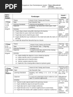 Lesson Notes English Year 1