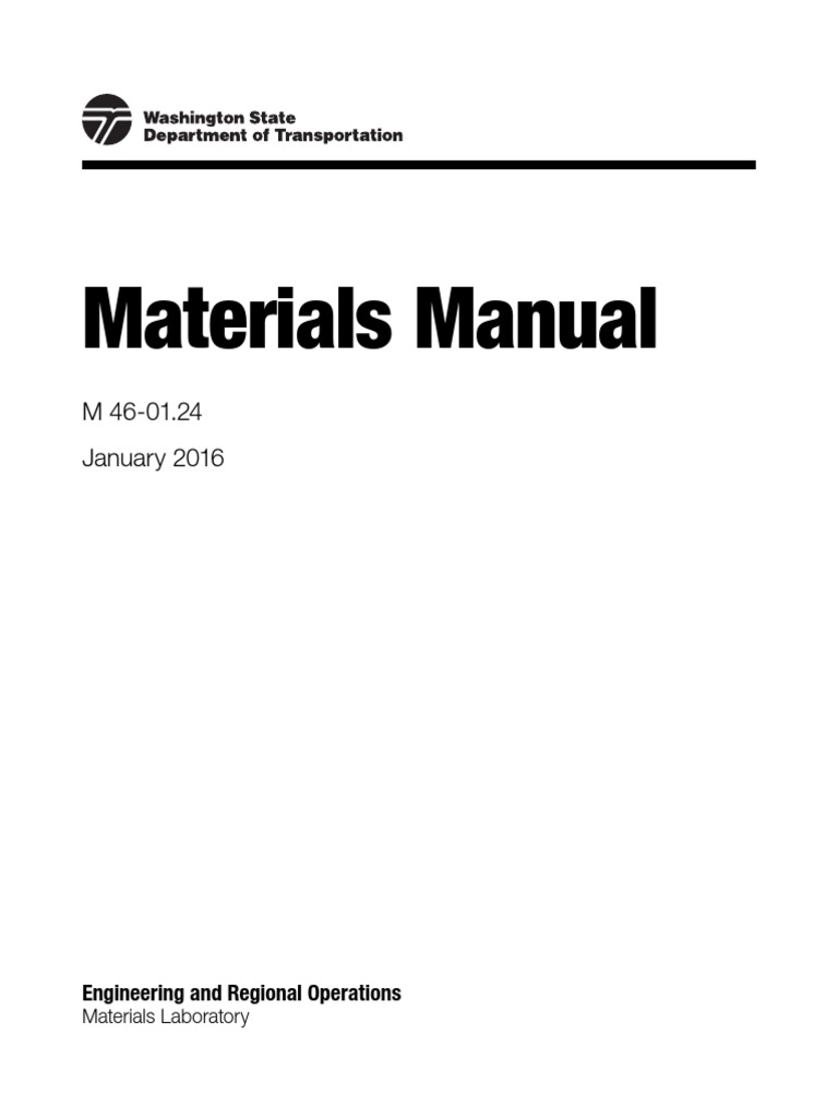 Materials Manual | PDF | Road Surface | Concrete