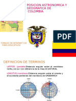 Posicion Astronomica y Geografica de Colombia Grado 6a y 6b