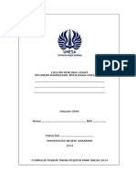 Format Formulir Pendaftaran Peserta PMW Unesa 2014