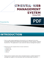 Departmental Web Management System