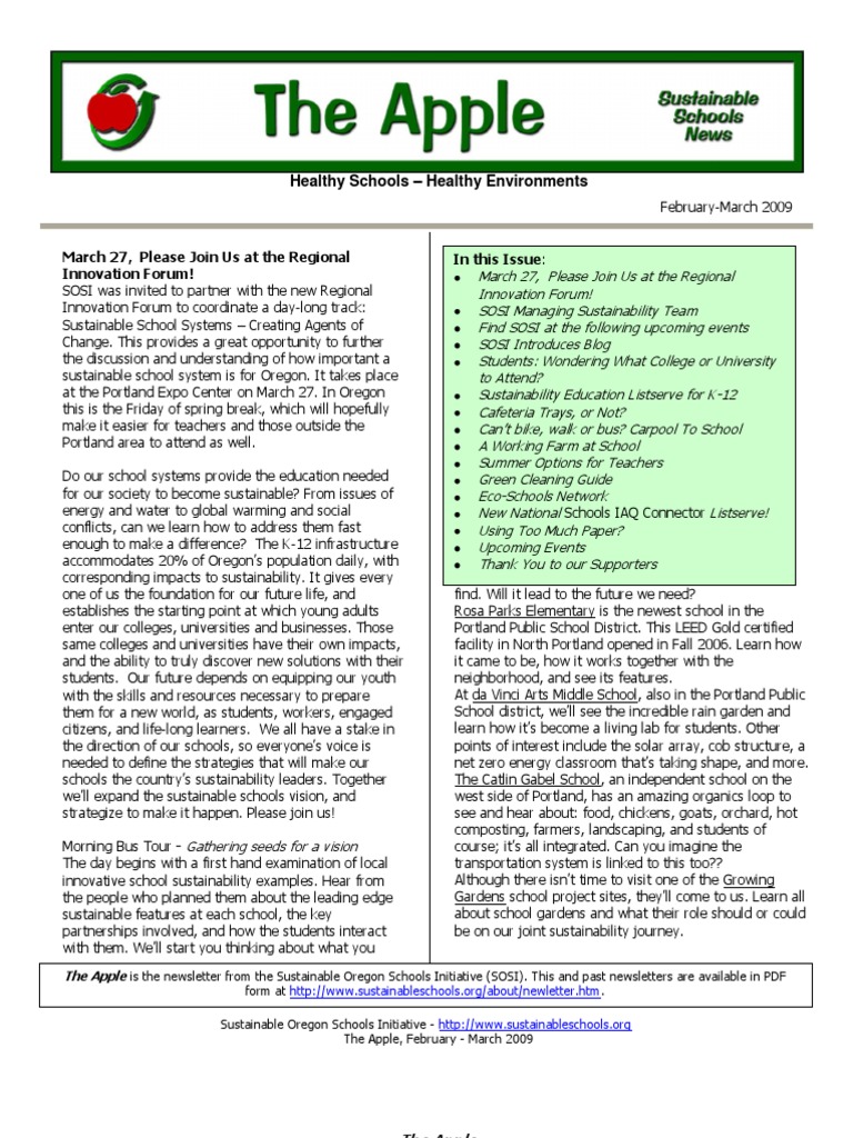 Oregon Schools Sustainability Forum 2009 | PDF | Oregon | Portland