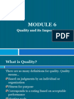 Module 6 - Quality and Its Importance in an Organization