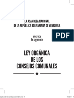 Ley Organica de Los Consejos Comunales