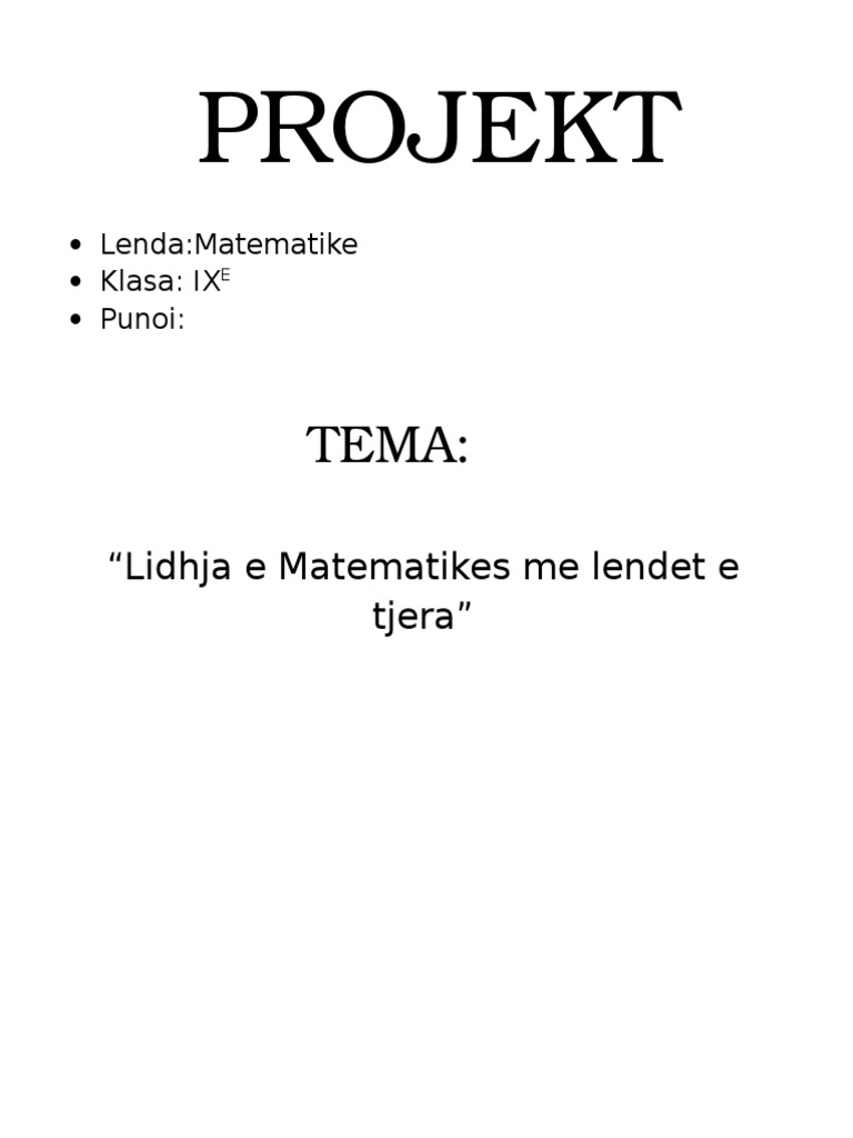 PROJEKT Matematikeeee | PDF