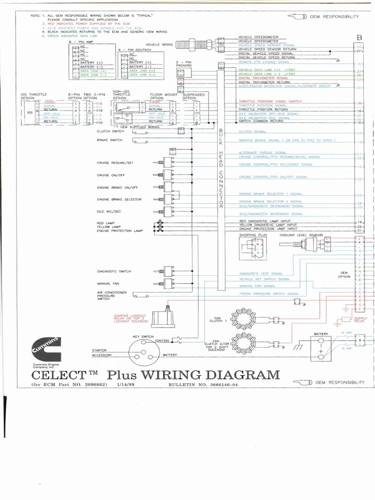 Cummins Wiring Diagrams N14 M11.pdf | Throttle | Fuel Injection