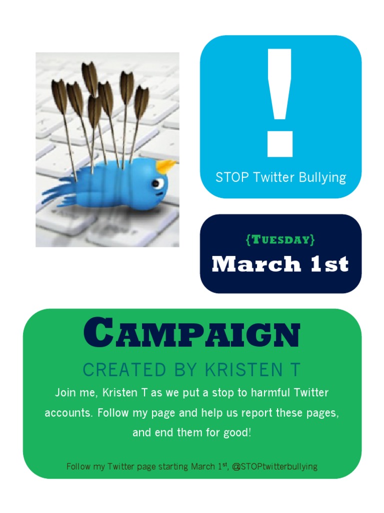 Stop Twitter Bullying Campaign | PDF