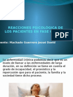 Reacciones Psicológica de Los Pacientes en Fase Crónica