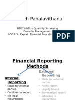 Financial Reporting Methods
