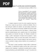 Jorge Luis Borges_ a Escritura Como Exercício Da Memória