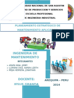 Planificación estratégica de mantenimiento industrial