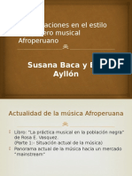 Comparaciones en El Estilo Del Género Musical Afroperuano