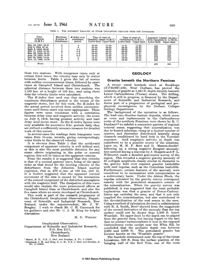1961 Nature Publishing Group Archive | PDF