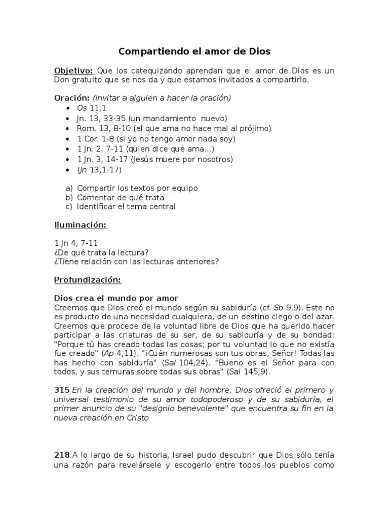 Compartiendo el Amor de Dios | PDF | Amor | Cristo (título)