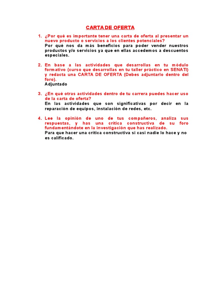 Carta de Oferta