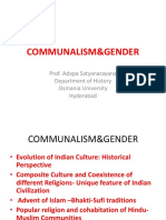 Communalism&Gender: Prof. Adapa Satyanarayana Department of History Osmania University Hyderabad