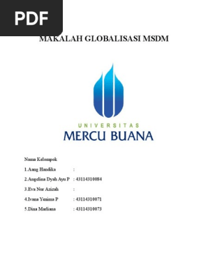 Makalah Globalisasi Msdm 2