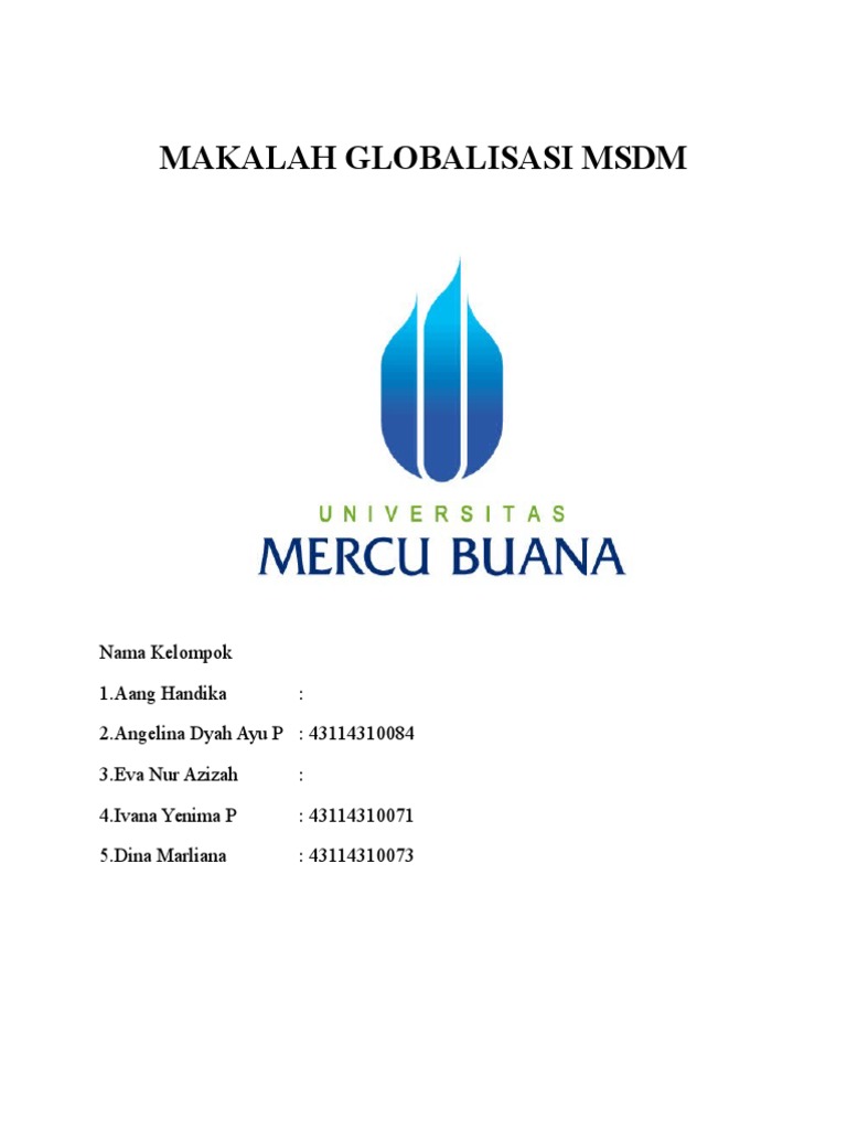 Makalah Globalisasi Msdm 2