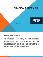 Sesion 1 La Investigacion Academica