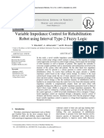 Variable Impedance Control for Rehabilitation Robot using Interval Type-2 Fuzzy Logic