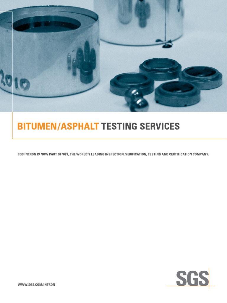 SGS IND Bitumen Testing Services A4 en 12 | PDF | Asphalt | Materials ...