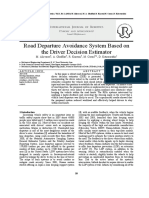 Road Departure Avoidance System Based on the Driver Decision Estimator