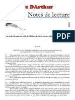 "Le Morte DArthur": Notes de Lecture Volet 137
