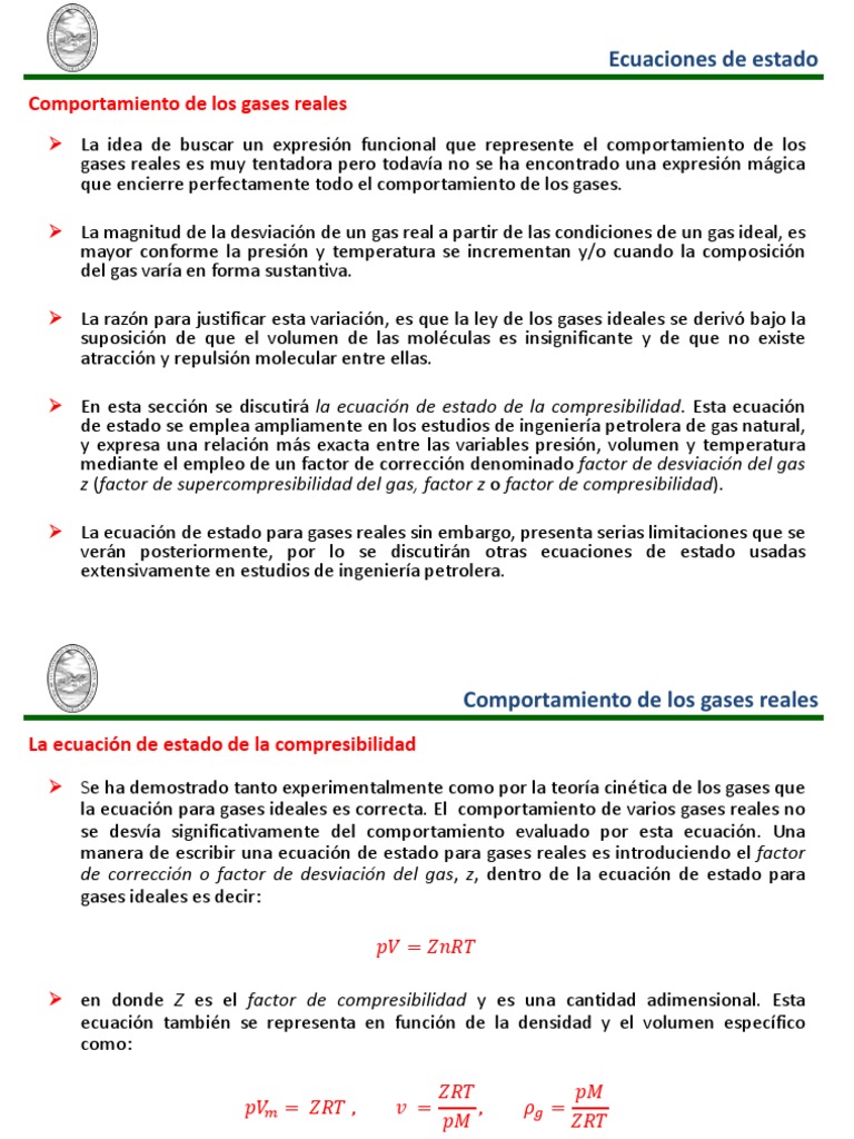 Comportamiento de Gases Reales y Densidad | PDF | Gases | Estadísticas ...