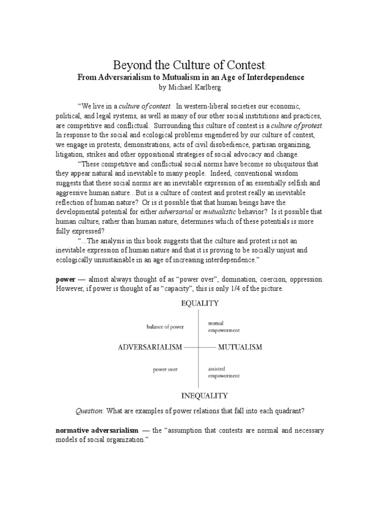 Beyond The Culture of Contest | PDF | Competition | Ecology