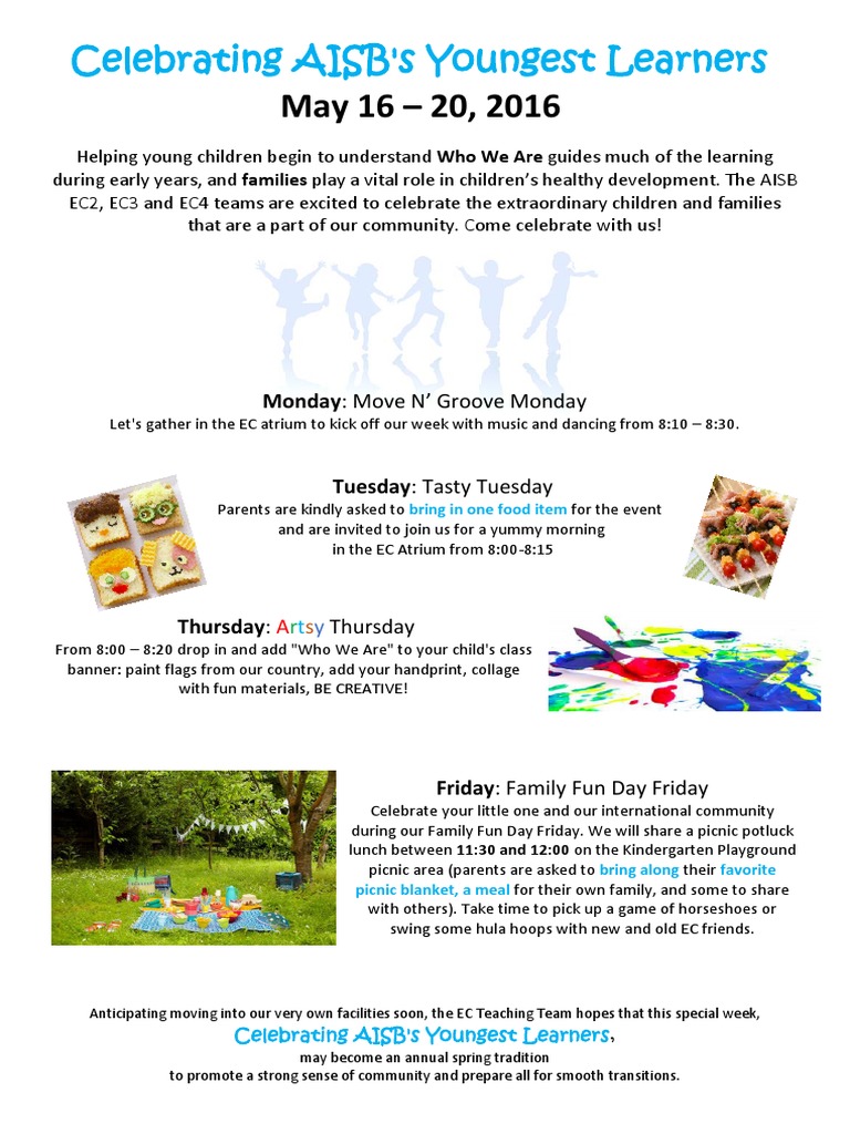 AISB Early Childhood Celebration Week | PDF | Foreign Language Studies ...