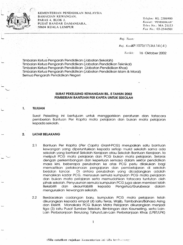 Pekeliling PDF | PDF