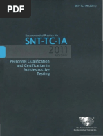 Recommended Practice SNT-TC-1A-2011 Nondestructive Testing - Part1