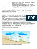 Ciclo del agua: evaporación, condensación y precipitación