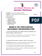 Banco de Preguntas - Ciencias Politicas - Segundo Parcial .