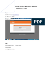 Configuration of D-Link 2750U